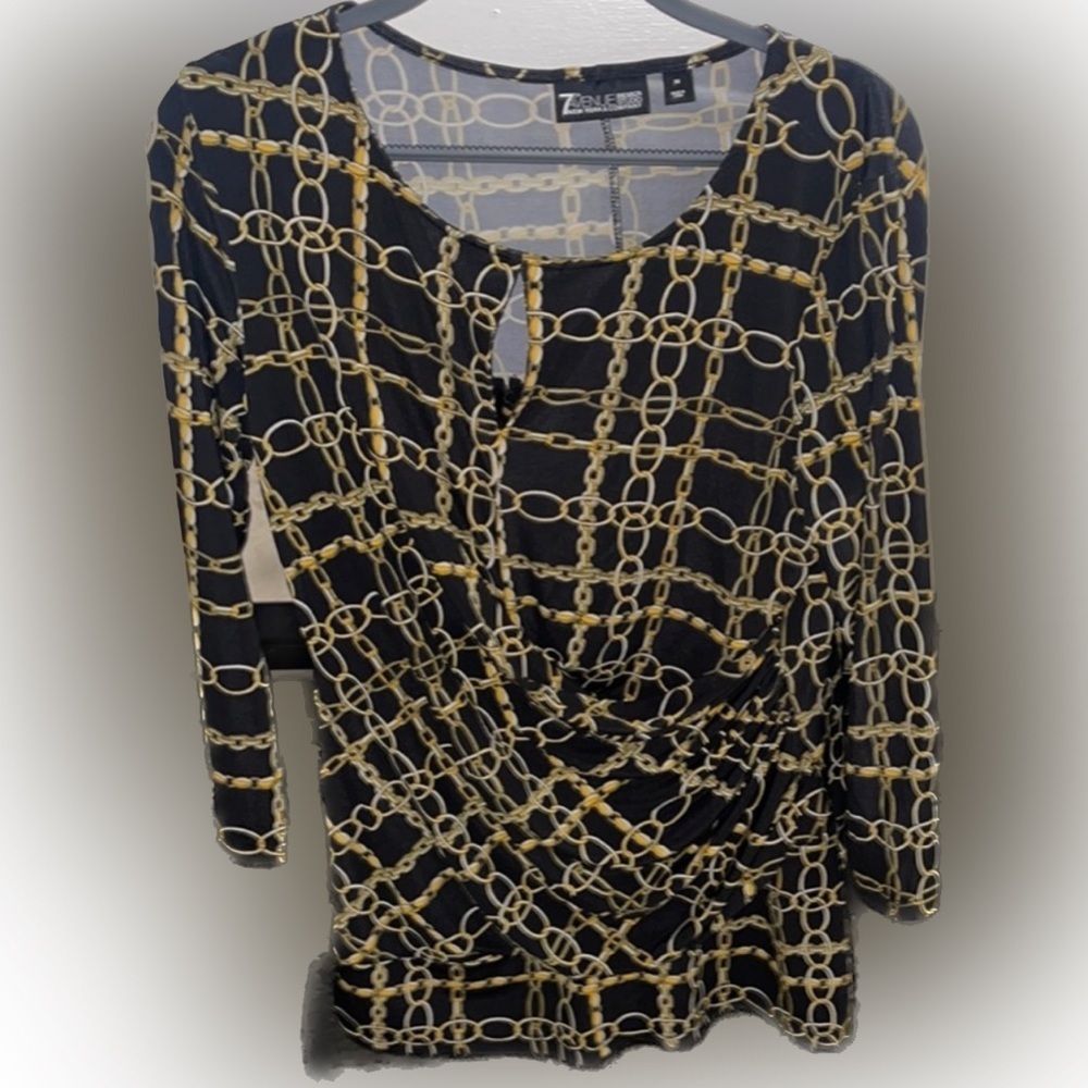 Black and gold blouse M